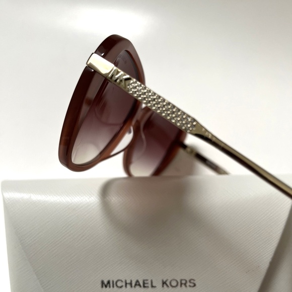 New in Case Original MICHAEL KORS Flatiron Sunglasses Rhinestones Pink MK2185BU - Picture 8 of 10